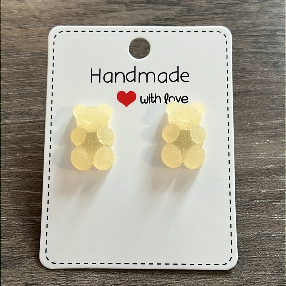 Handmade gummy bear earrings